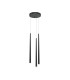 Cascade Modern Cluster Pendant Ceiling Light Black 1400lm 3xLED-1
