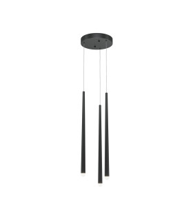 Cascade Modern Cluster Pendant Ceiling Light Black 1400lm 3xLED-1