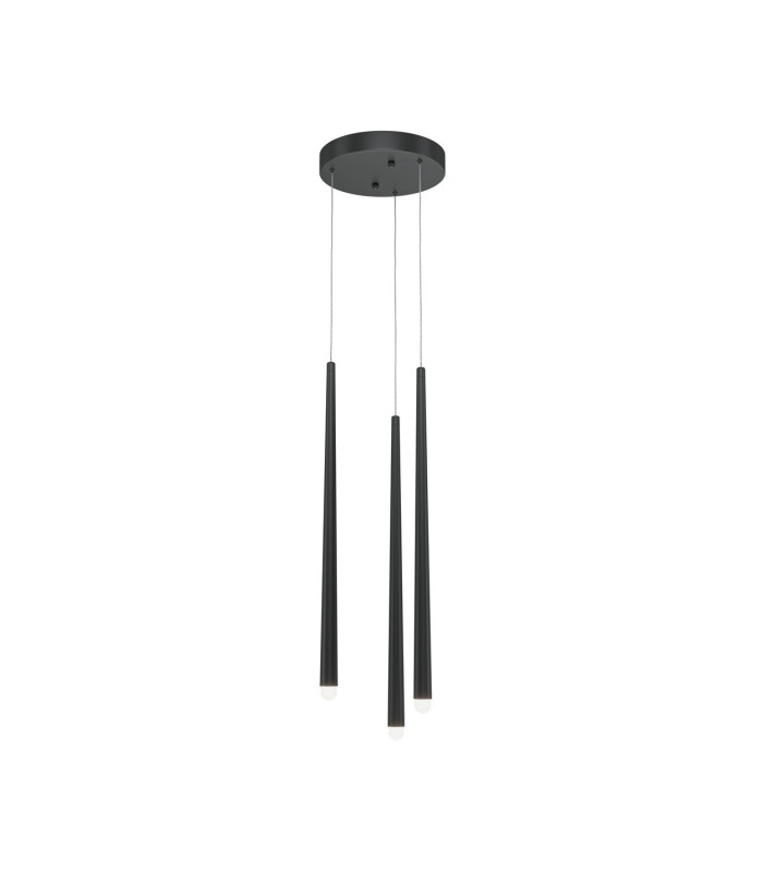 Cascade Modern Cluster Pendant Ceiling Light Black 1400lm 3xLED-1
