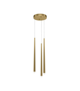 Cascade Modern Cluster Pendant Ceiling Light Brass 1500lm 3xLED-1