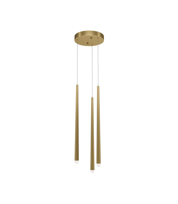 Cascade Modern Cluster Pendant Ceiling Light Brass 1500lm 3xLED-1