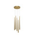 Cascade Modern Cluster Pendant Ceiling Light Brass 2250lm 5xLED-1