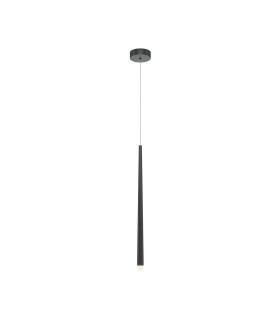 Cascade Modern Slim Pendant Ceiling Light Black 400lm 1xLED-1