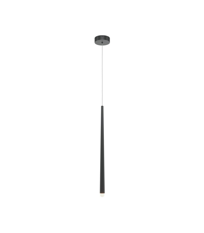 Cascade Modern Slim Pendant Ceiling Light Black 400lm 1xLED-1