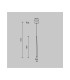 Cascade Modern Slim Pendant Ceiling Light Black 400lm 1xLED-3