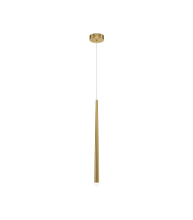 Cascade Modern Slim Pendant Ceiling Light Brass 700lm 1xLED-1