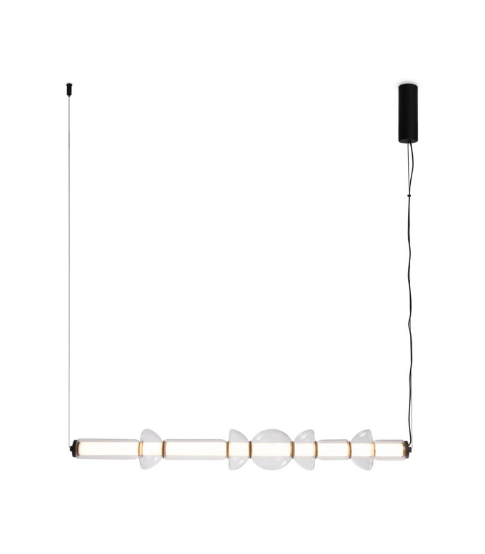 Cosmo Modern Bar Pendant Ceiling Light Black 3000K 4800lm Glass Shade-1