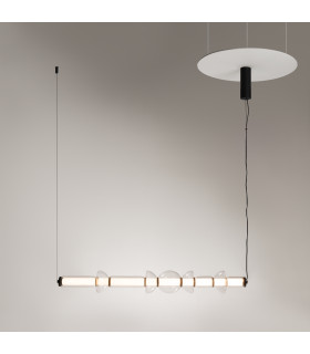 Cosmo Modern Bar Pendant Ceiling Light Black 3000K 4800lm Glass Shade-2