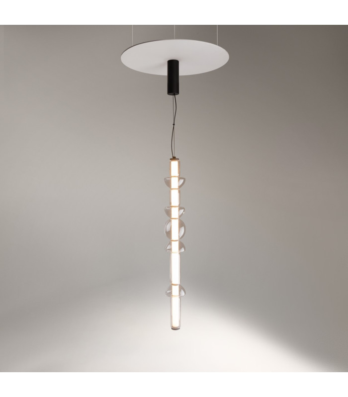 Cosmo Modern Bar Pendant Ceiling Light Black 3000K 4800lm Glass Shade-4