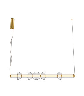 Cosmo Modern Bar Pendant Ceiling Light Brass 3000K 4800lm Glass Shade-1