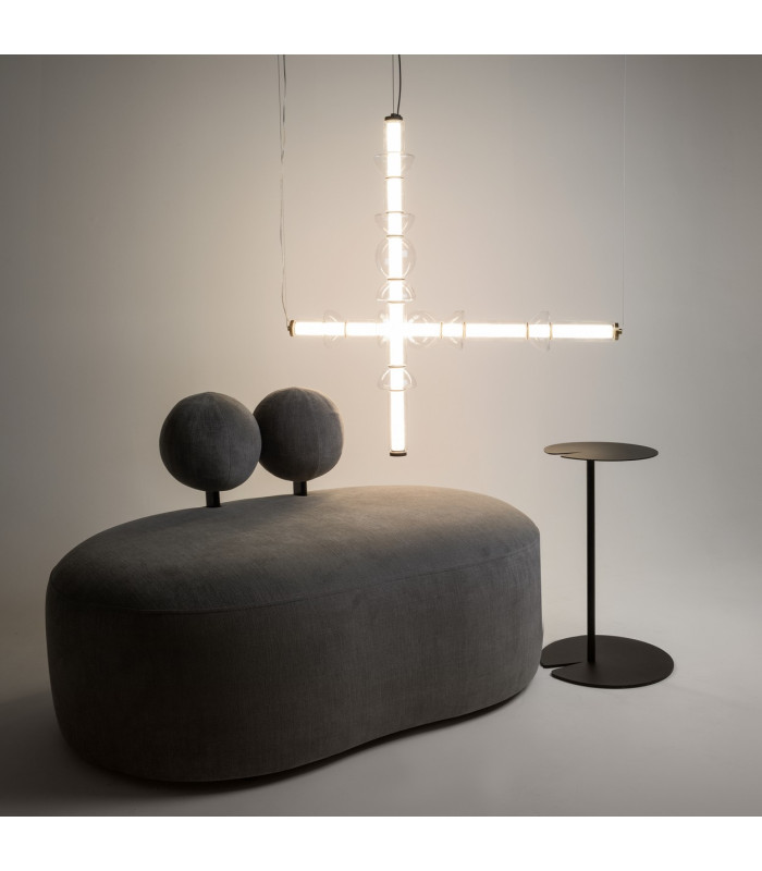 Cosmo Modern Bar Pendant Ceiling Light Brass 3000K 4800lm Glass Shade-3