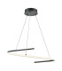 Curve Modern Pendant Ceiling Light Black 1600lm White Shade-1