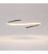 Curve Modern Pendant Ceiling Light Black 1600lm White Shade-4
