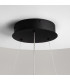 Curve Modern Pendant Ceiling Light Black 1600lm White Shade-5
