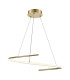 Curve Modern Pendant Ceiling Light Brass 2100lm White Shade-1