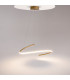 Curve Modern Pendant Ceiling Light Brass 2100lm White Shade-2