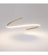 Curve Modern Pendant Ceiling Light Brass 2100lm White Shade-4