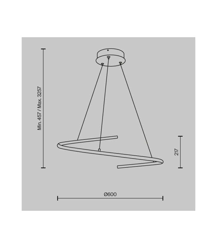 Curve Modern Pendant Ceiling Light Brass 2100lm White Shade-6