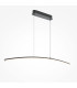 Curve Modern Bar Pendant Ceiling Light Dimmable Black 800lm White Shade-3