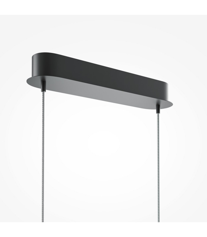 Curve Modern Bar Pendant Ceiling Light Dimmable Black 800lm White Shade-4