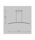 Curve Modern Bar Pendant Ceiling Light Dimmable Black 800lm White Shade-5