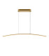 Curve Modern Bar Pendant Ceiling Light Brass 1150lm White Shade-1