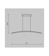 Curve Modern Bar Pendant Ceiling Light Brass 1150lm White Shade-3