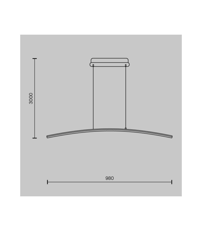 Curve Modern Bar Pendant Ceiling Light Brass 1150lm White Shade-3