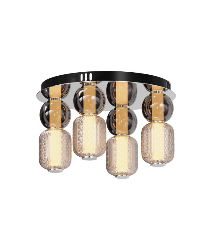 Drop Modern Globe Ceiling Light Chrome 3000K 7000lm Colorful Shade-1