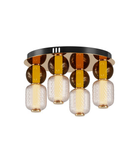 Drop Modern Globe Ceiling Light Gold 3000K 7000lm Colorful Shade-1