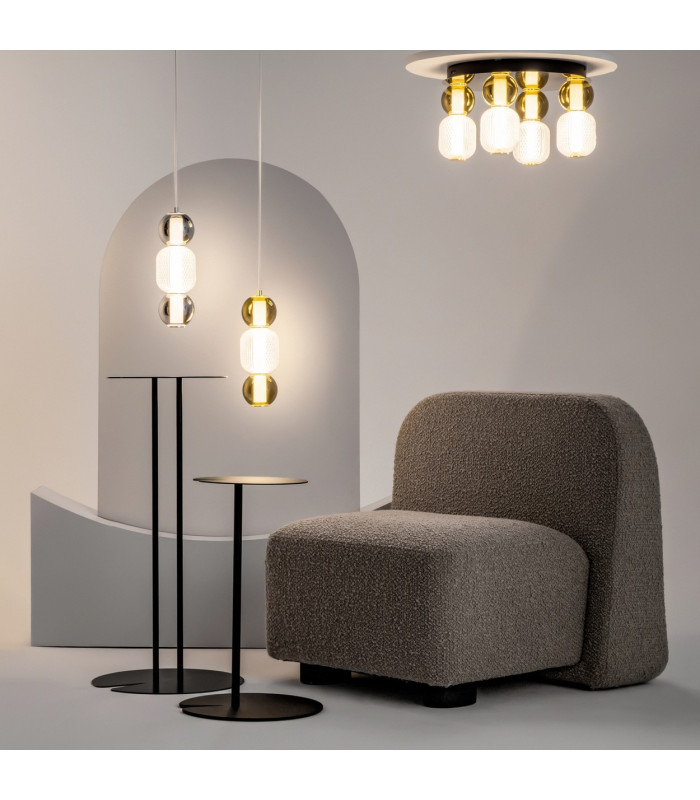 Drop Modern Globe Ceiling Light Gold 3000K 7000lm Colorful Shade-3