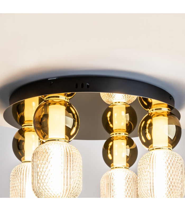 Drop Modern Globe Ceiling Light Gold 3000K 7000lm Colorful Shade-5