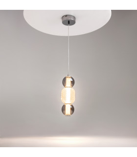 Drop Modern Slim Pendant Ceiling Light Chrome 3000K 2000lm Colorful Shade-2