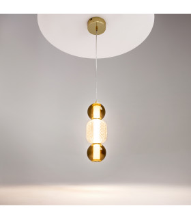 Drop Modern Slim Pendant Ceiling Light Gold 3000K 2000lm Colorful Shade-2