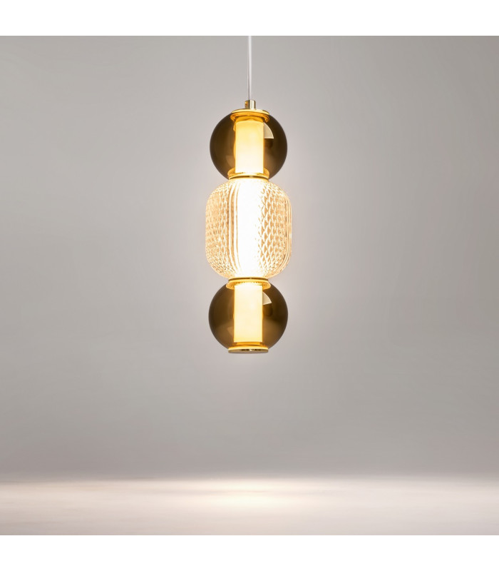 Drop Modern Slim Pendant Ceiling Light Gold 3000K 2000lm Colorful Shade-4