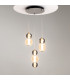 Drop Modern 3 Cluster Pendant Ceiling Light Chrome 3000K 4000lm Colorful Shade-2