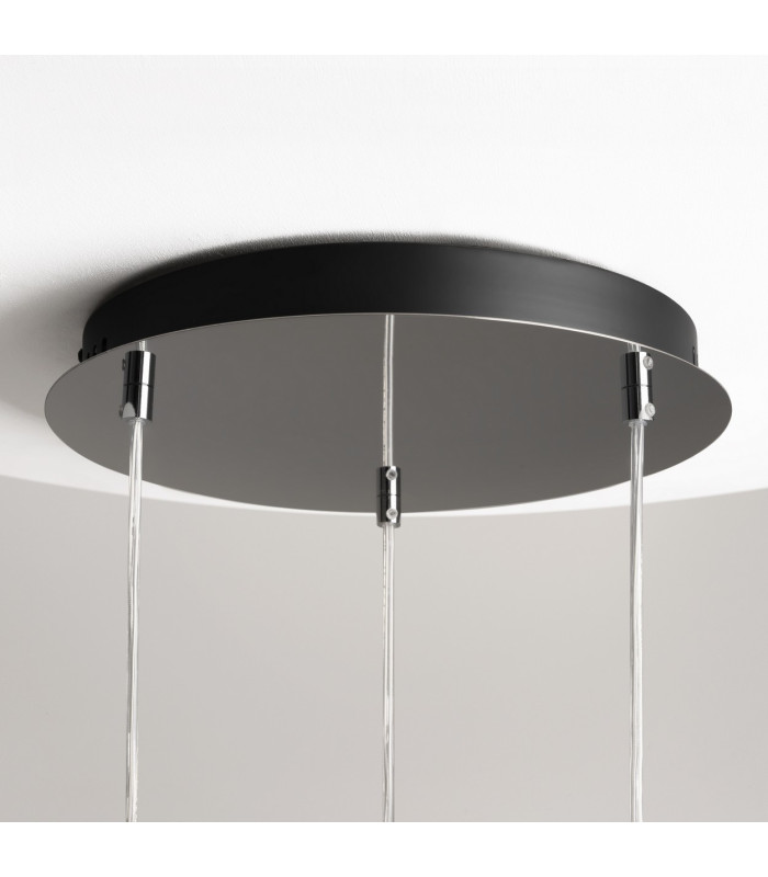Drop Modern 3 Cluster Pendant Ceiling Light Chrome 3000K 4000lm Colorful Shade-5