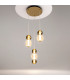 Drop Modern 3 Cluster Pendant Ceiling Light Gold 3000K 4000lm Colorful Shade-2