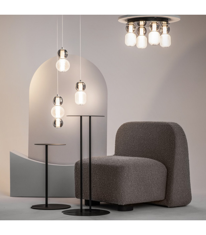 Drop Modern 3 Cluster Pendant Ceiling Light Gold 3000K 4000lm Colorful Shade-3