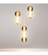 Drop Modern 3 Cluster Pendant Ceiling Light Gold 3000K 4000lm Colorful Shade-4