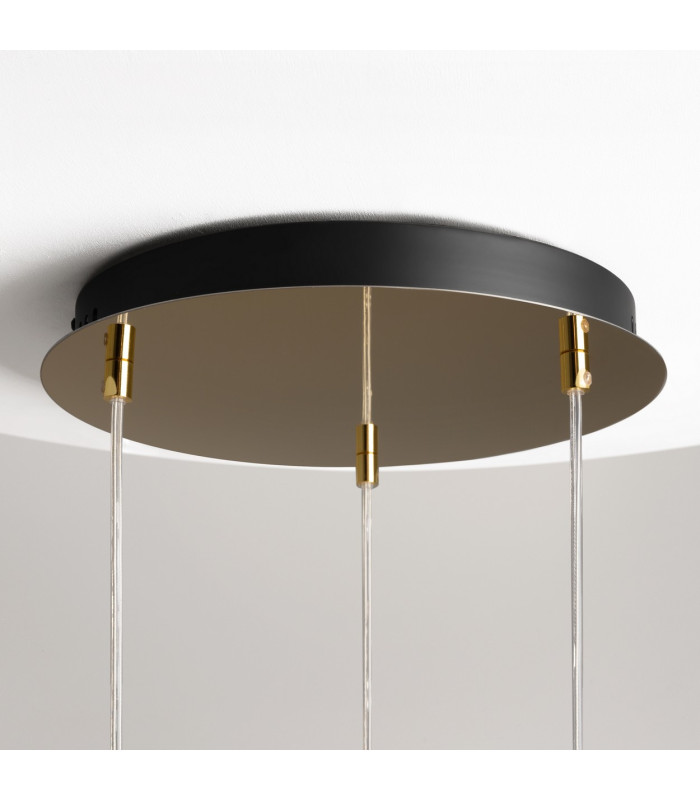 Drop Modern 3 Cluster Pendant Ceiling Light Gold 3000K 4000lm Colorful Shade-5