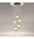 Drop Modern 5 Cluster Pendant Ceiling Light Gold 3000K 9300lm Colorful Shade-2