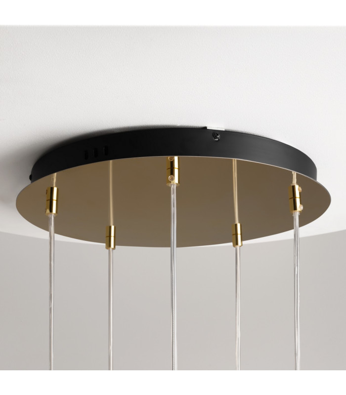 Drop Modern 5 Cluster Pendant Ceiling Light Gold 3000K 9300lm Colorful Shade-5