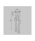 Drop Modern 5 Cluster Pendant Ceiling Light Gold 3000K 9300lm Colorful Shade-6