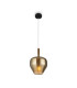 Duality Modern 20cm Dome Pendant Ceiling Light Black 1xE27 Gold Shade-1