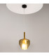 Duality Modern 20cm Dome Pendant Ceiling Light Black 1xE27 Gold Shade-2