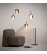 Duality Modern 20cm Dome Pendant Ceiling Light Black 1xE27 Gold Shade-3