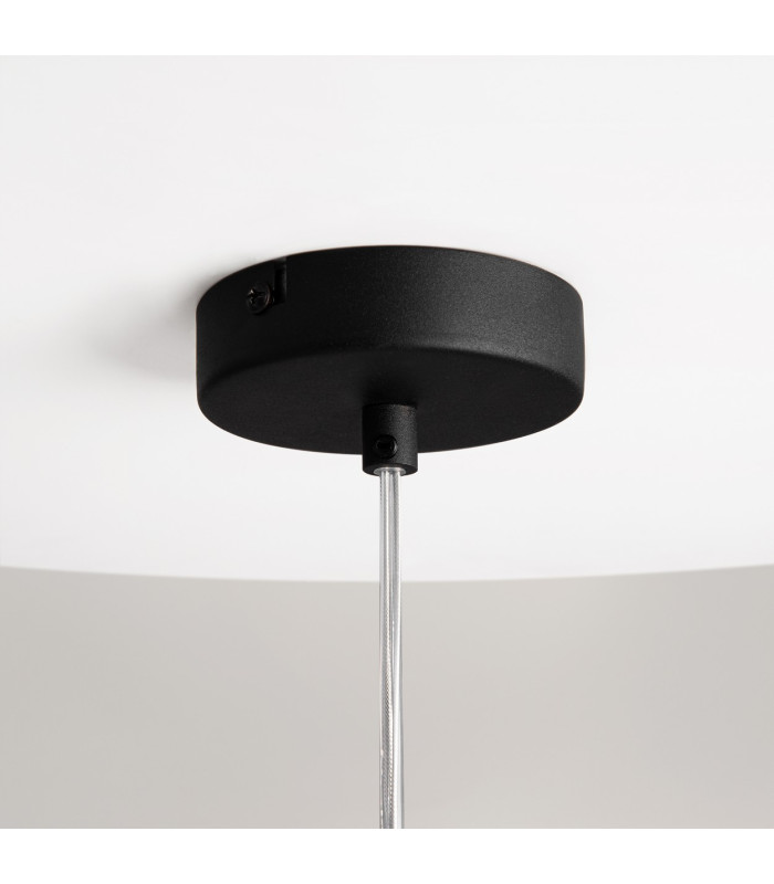 Duality Modern 20cm Dome Pendant Ceiling Light Black 1xE27 Gold Shade-5