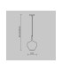 Duality Modern 20cm Dome Pendant Ceiling Light Black 1xE27 Gold Shade-6