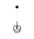 Duality Modern 20cm Dome Pendant Ceiling Light Black 1xE27 Smoky Shade-1
